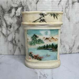 Vintage Asian Stone Bathroom Container